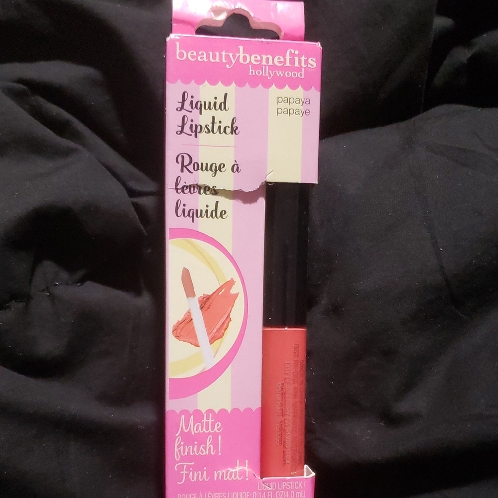 Beauty Benefits Hollywood Liquid Lipstick New Papaya Matte Finish .14oz